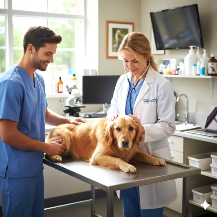 Vétérinaire salle de soin  informatique 